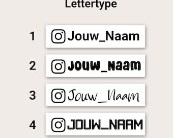 Gepersonaliseerde Instagram Naam Sticker
