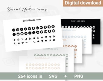 Conjunto de iconos de redes sociales