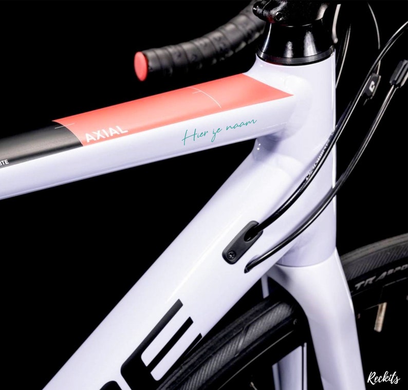 Gepersonaliseerde Racefiets Sticker Handgeschreven stijl afbeelding 6