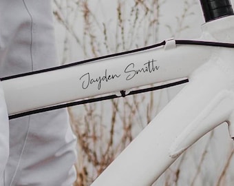 Pegatina personalizada para bicicleta | Escrita a mano