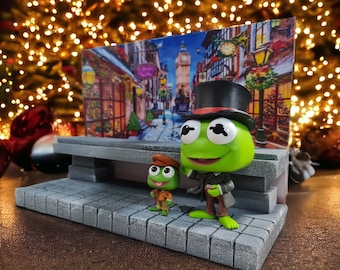 Funko Pop Display Diorama. Muppet christmas carol. To be used with Funko Pop Vinyls. Collectible figure Display stand.