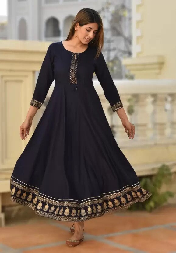 2 colour kurta design