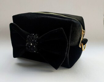 Handmade multipurpose Boxy pouch, makeup pouch cosmetic pouch handbag slingbag purse designer bags purse velvetbag Boxypouch black velvet