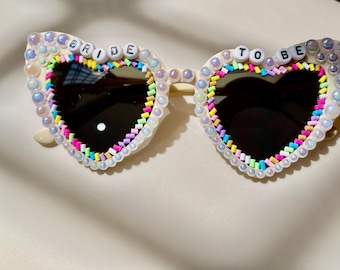 Personalised sunglasses,Personalised heart shaped sunglasses for concert, festival, birthday, events, eras tour,song glasses