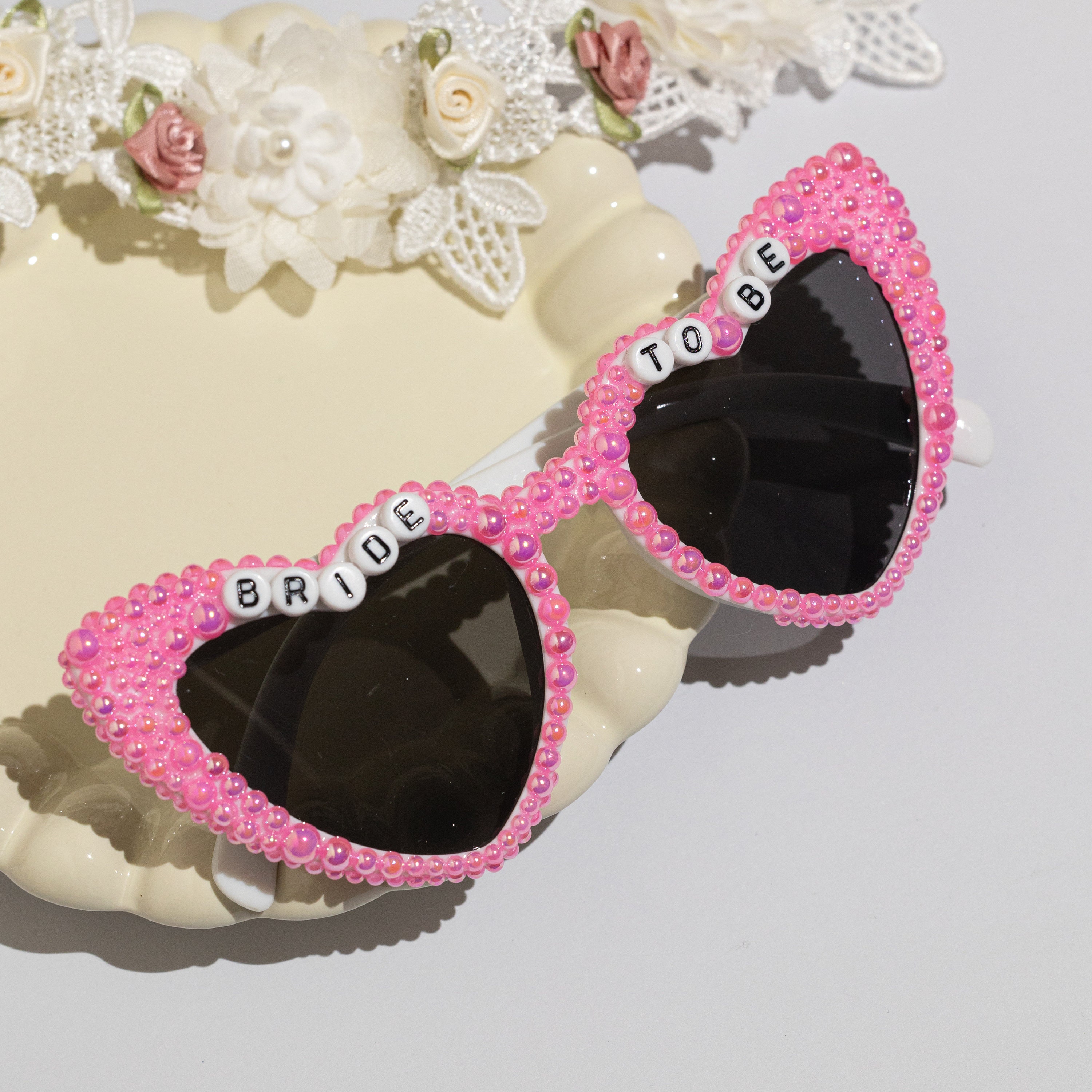 Pink Pearl Sunglasses - Etsy display picture 1