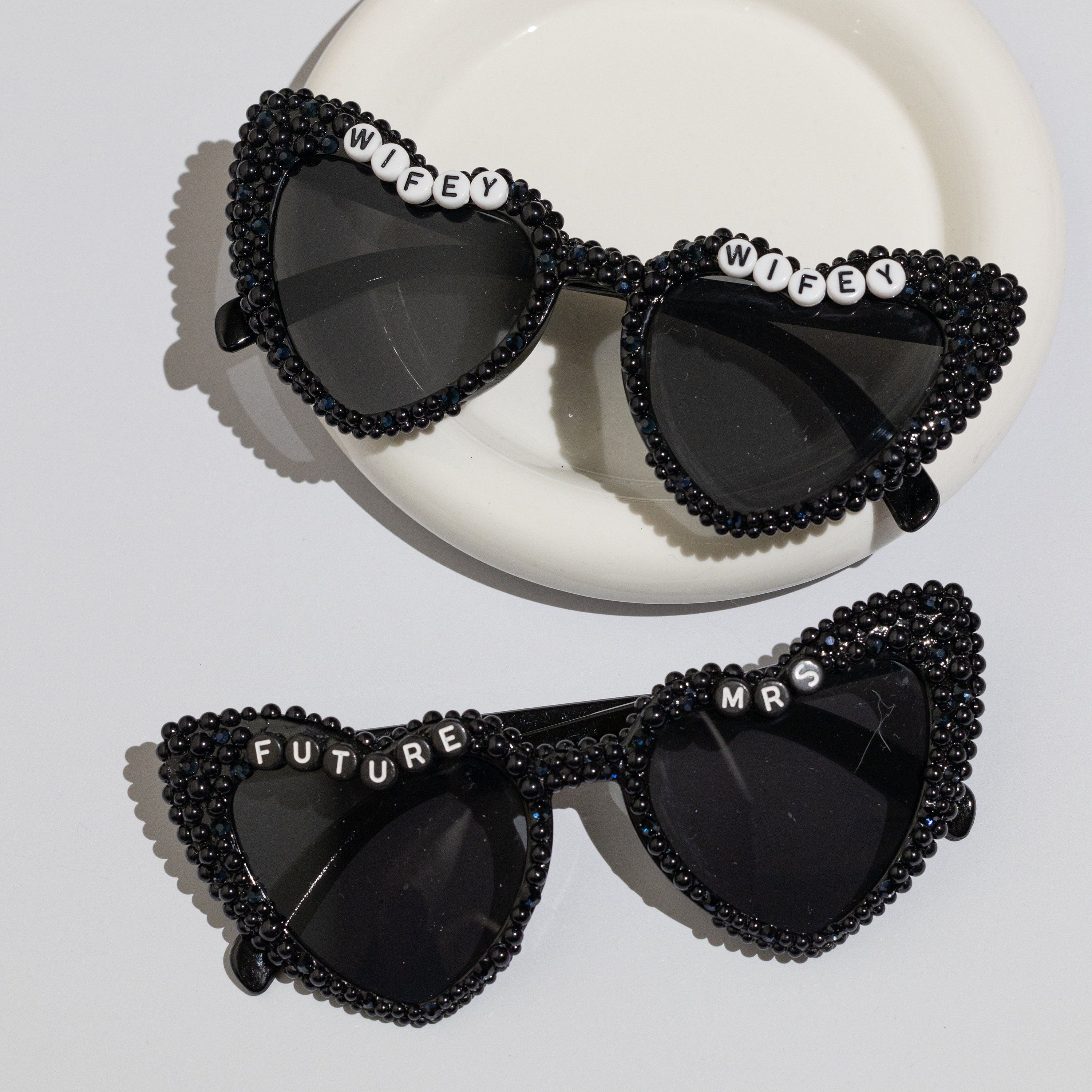 Chic Black and pearls Women\'s Glasses Pearl - Cat Eye Glasses with Pearls main image 3