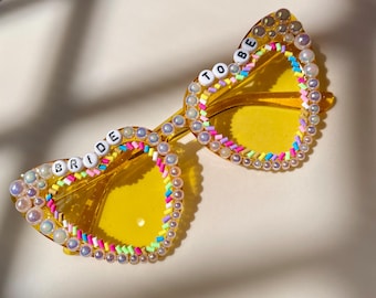 Personalised sunglasses,Personalised heart shaped sunglasses for concert, festival, birthday, events, eras tour,song glasses