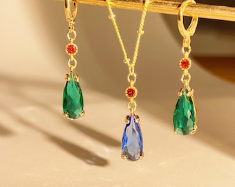 Pendientes de cosplay, conjunto de pendientes y collar de Howl y Sophia, pendientes del castillo de Howl y Sophia, pendientes colgantes, Howl