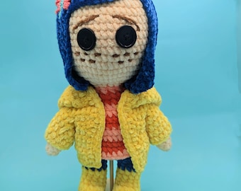 Coraline, Button eyes, Gothic, Horror, Christmas doll, stuffie