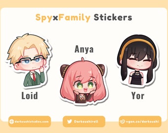 Spy x family, Cute Anya Forger Waterproof Vinyl Stickers, Die cut stickers, Laptop Sticker, Water bottle, Decal Gift for him/ gift for her