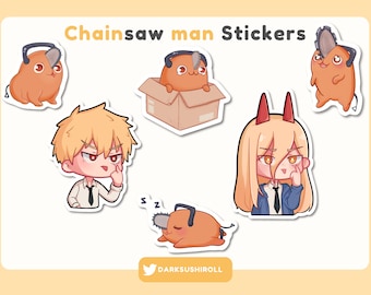 Chainsaw man, Cute Pochita Waterproof Vinyl Stickers, Die cut stickers, Laptop Sticker, Water bottle, Decal Gift for him/ gift for her