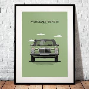 Mercedes-Benz /8 | El regalo perfecto para cualquier fan de Mercedes | Póster impreso en papel mate de 200g | ilustración