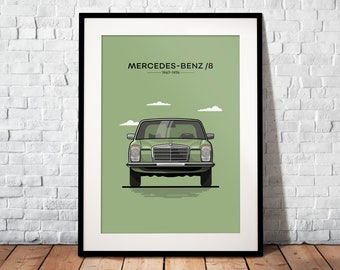 Mercedes-Benz /8 | The perfect gift for every Mercedes fan | Poster printed on matte 200g paper | Illustration