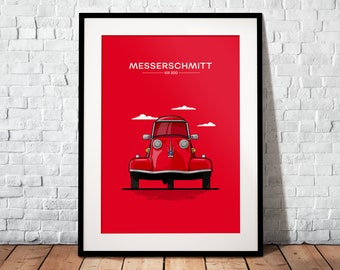 The Kabinenroller as a premium poster | The perfect gift for every classic car fan | Poster printed on matte 200g paper | Illustration