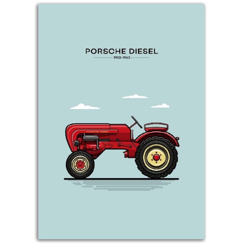 The Porsche Tractor as a Premium Poster | the Perfect Gift for Every ...