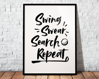 Golf saying as premium poster | The perfect gift for any golfer | Poster printed on matte 200g paper | illustration