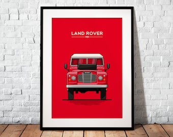 Land Rover - Series 3 (1981) | The perfect gift for any Land Rover fan | Poster printed on matte 200g paper | Illustration