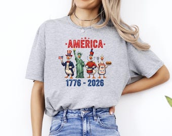 Usa T-Shirt, 4th of July Goose Tee