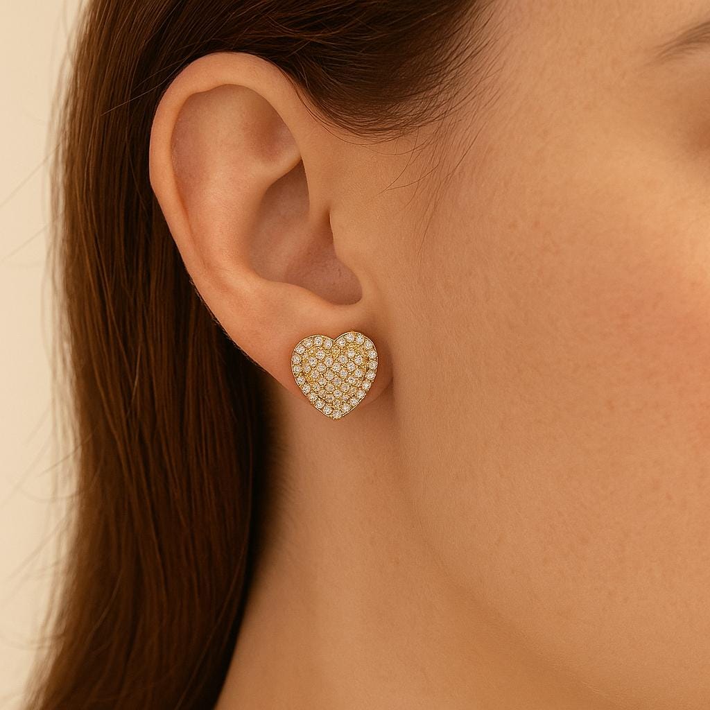 Boucles D'oreilles Femmes En Strass Carré - Paire De Clous Argenté - Alliage - Mode Tendance