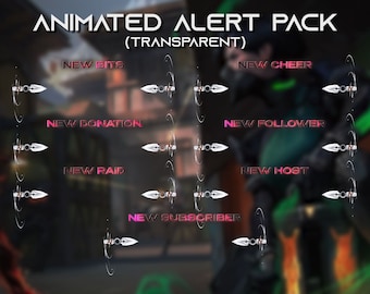 Animated Stream Valorant 3D Jett Knife Alert - Compatible with Streamlabs - OBS Easy to Use - WEBM Format