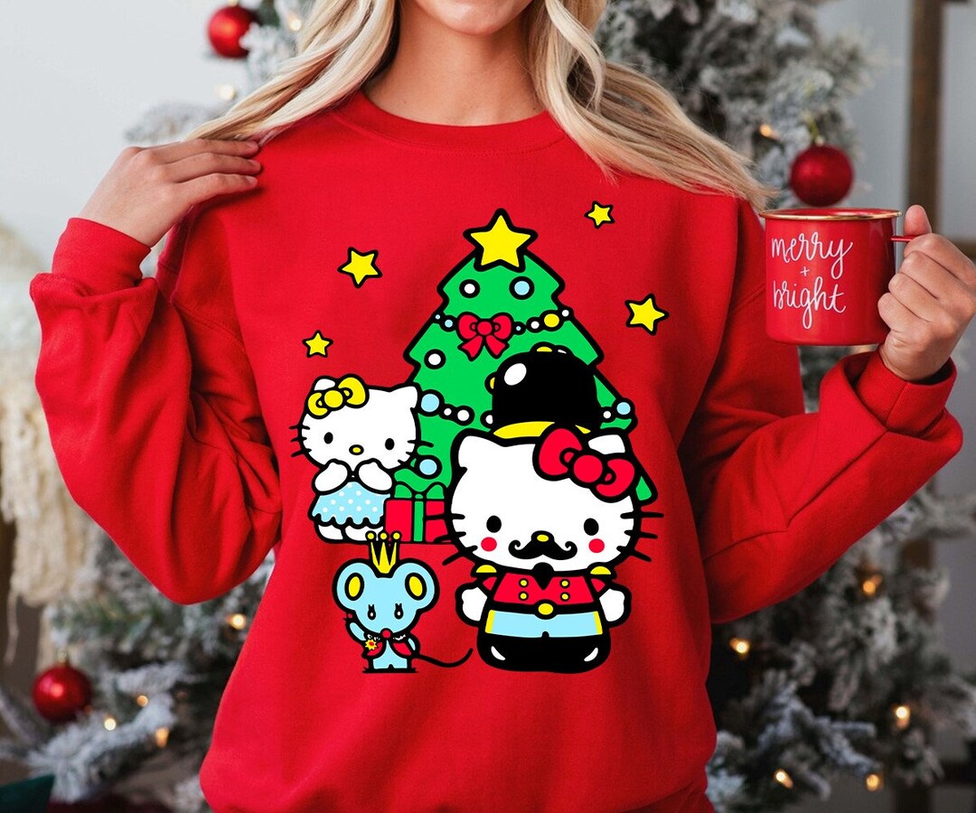 Hello Kitty Christmas Sweatshirt Mr. and Mrs Kitty Royal Etsy