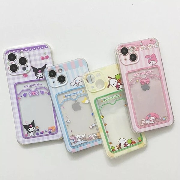 Japan Import Kpop Fotokarten-Telefonhülle Sanrio iPhone-Hülle zum PC Kawaii Kpop Fototelefon