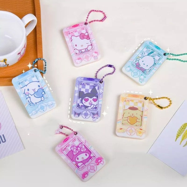 Japan Import Kpop photocard holder sanrio mini porte clé à pc kawaii petit porte clé keychain pour binder classeur