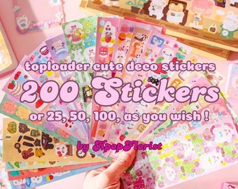 New product ! 200 RANDOM kawaii Kpop stickers for deco sleeves photocard holder poca etc