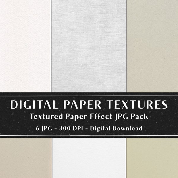 6 Digital Procreate Paper Texture, Textured Effect Paper, Procreate Overlay Texture Bundle, Photoshop Overlay, Instant Download