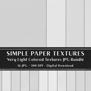 16 eenvoudige digitale papiertextuur, helder witte digitale papiertextuur, Procreate Paper Texture Bundle, Photoshop Overlay, Instant Download