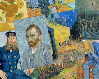 10 Van Gogh Art Kit Printable A5 Digikit Vincent Van Gogh Artwork Collage Ephemera Scrapbooking Junk Journal Paper Set Digital Download