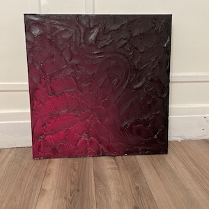 Textured Plaster Wall Art: Modern Abstract Canvas Painting, 24&quot; x 24&quot;