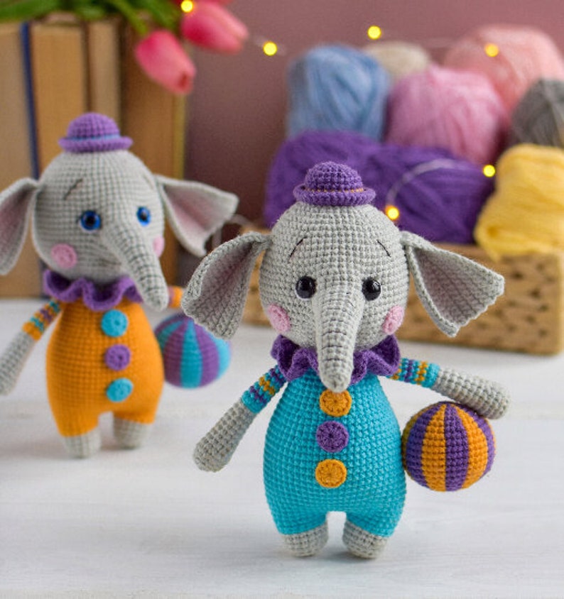 Crochet PATTERN PDF Amigurumi Cute Funny Elephant image 7