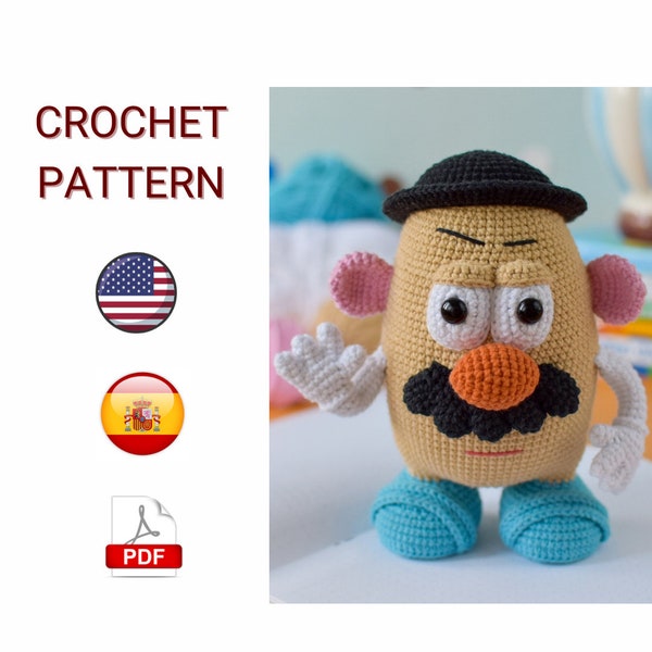 Crochet PATTERN PDF Amigurumi Pomme de terre mignonne / Pomme de terre au crochet / Pomme de terre jouet