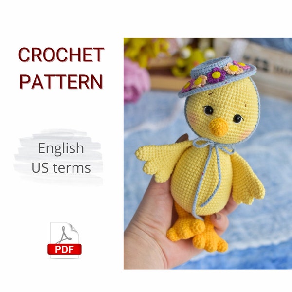 PATRON PDF Amigurumi de Pâques au crochet / Poulet au crochet / Décoration de Pâques à faire soi-même / Modèle au crochet de Pâques / Jouet de Pâques / Amigurumi Pâques