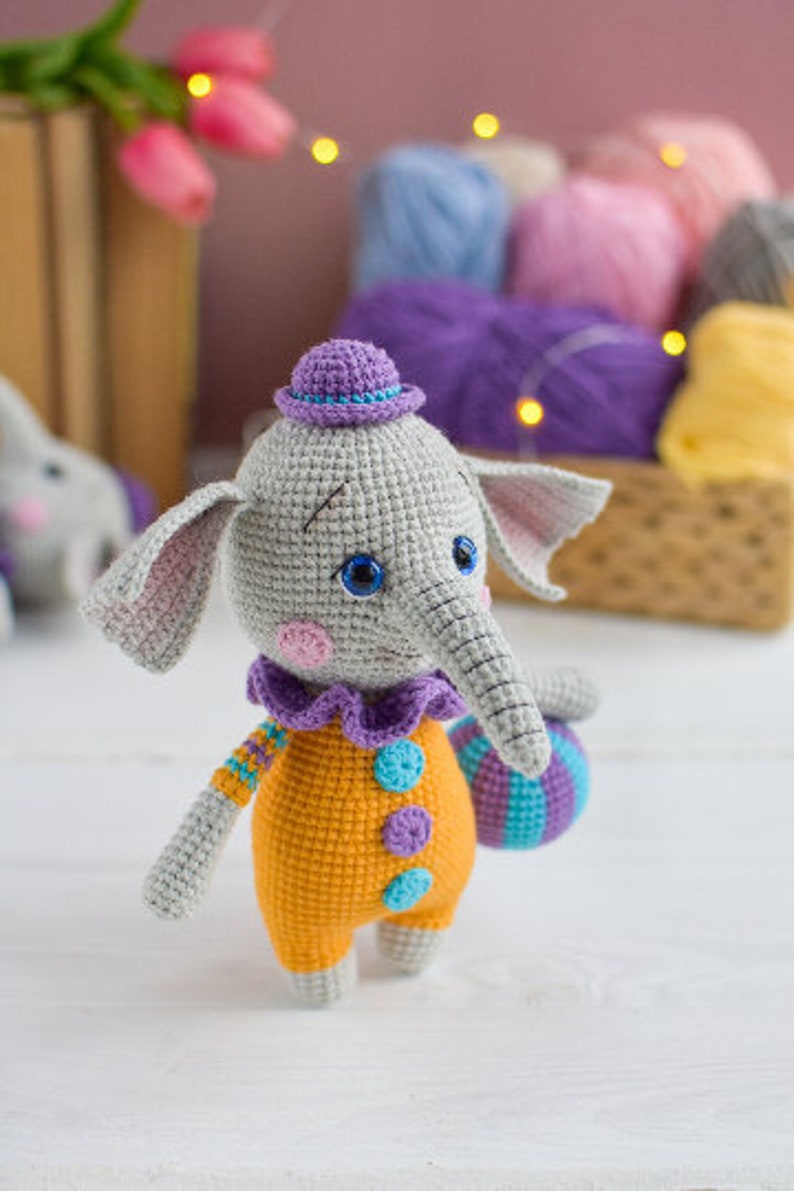 Crochet PATTERN PDF Amigurumi Cute Funny Elephant image 8