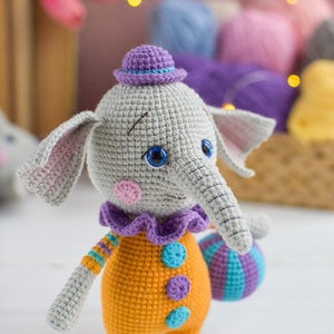 Crochet PATTERN PDF Amigurumi Cute Funny Elephant image 2