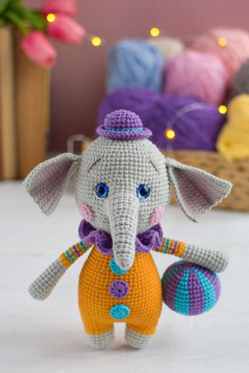 Crochet PATTERN PDF Amigurumi Cute Funny Elephant image 10