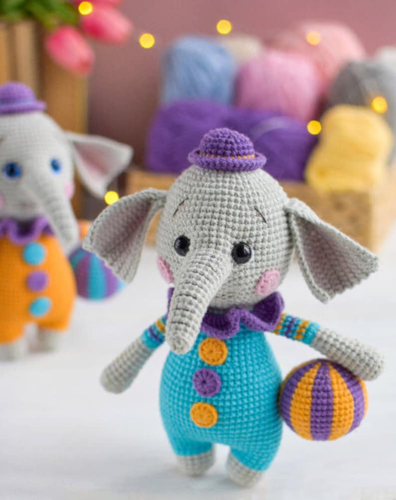 Crochet PATTERN PDF Amigurumi Cute Funny Elephant image 9