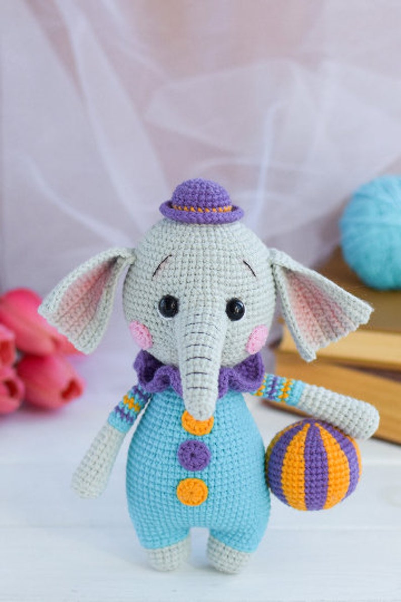 Crochet PATTERN PDF Amigurumi Cute Funny Elephant image 5