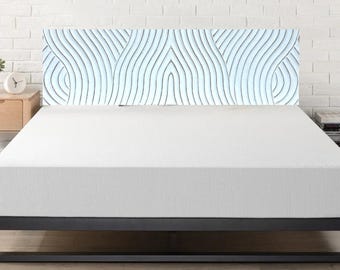 Cabecero Queen tallado a mano: Decoración de madera envejecida para el hogar