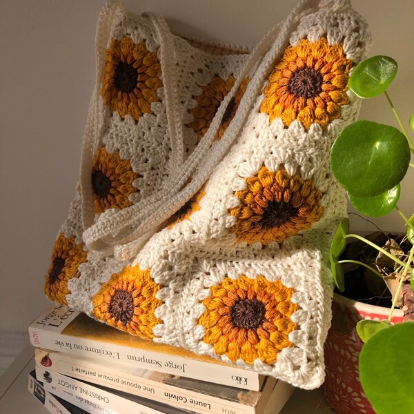 Sac en crochet tournesol