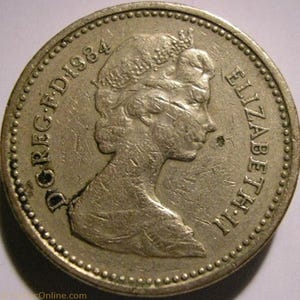 1984 pound coins - Etsy 日本