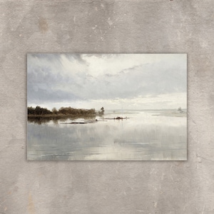 Vintage Printable Gallery Wall Art Set of 2, Antique Lake Coastal ...