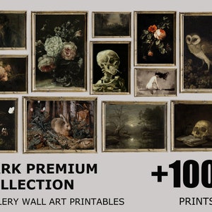Dark Academia Decor, Mega Bundle Set Of 1000 Prints, Moody Dark Printable Gallery Wall Art Set, Cottagecore Paintings