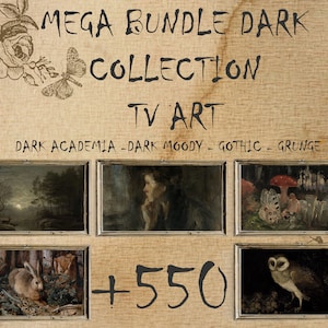 Samsung Frame Tv Art Dark, Bundle Set aus +550 Frame Tv, Gothic 4K Download, Moody Victorian, Samsung Dark Academia Decor
