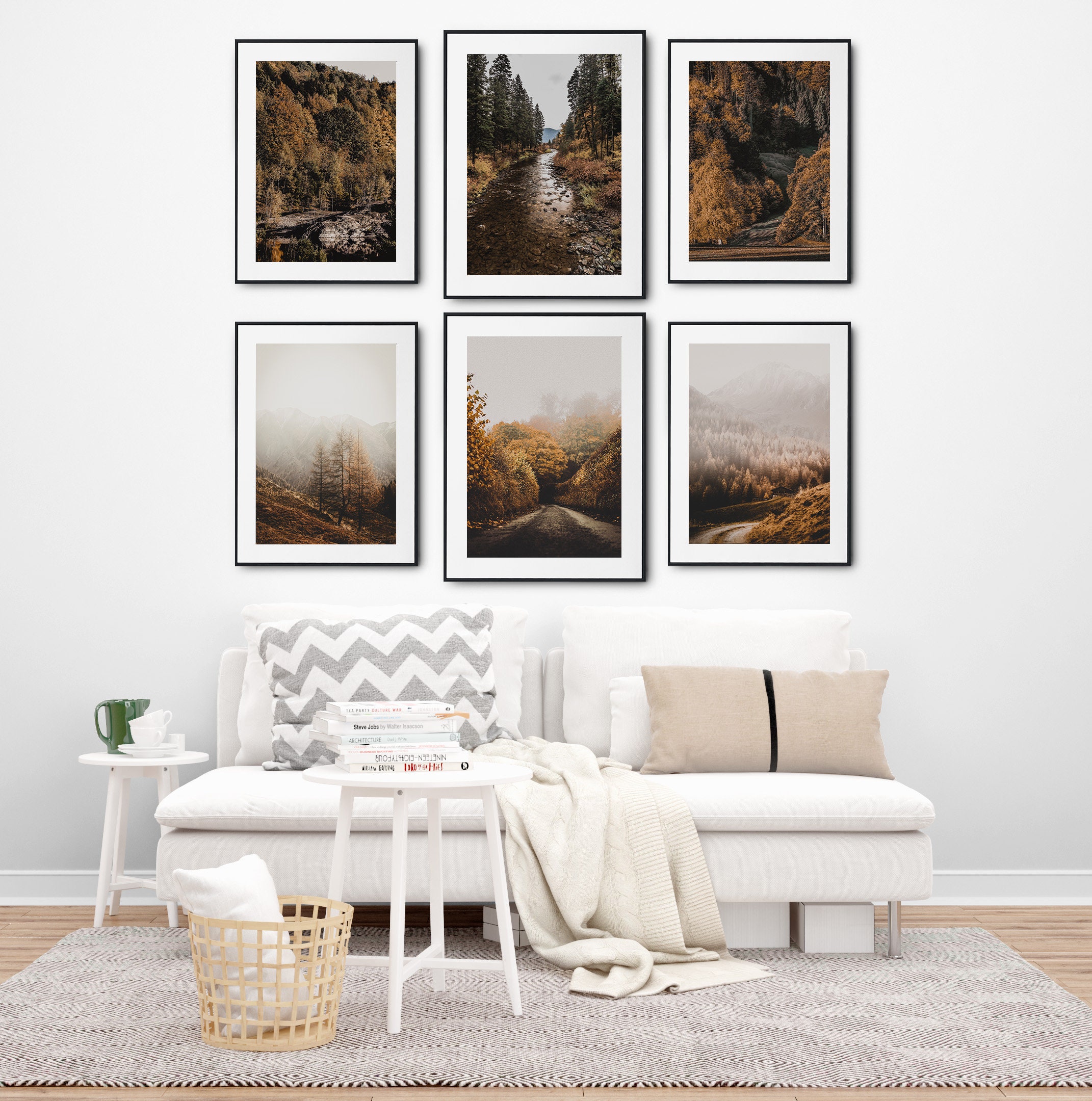Autumn Landscape River Printable Set, Fall Gallery Wall Art Set of 6 ...