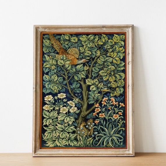 William Morris Poster, Vintage Botanical Printable, Vintage William Morris Floral Printable, Botanical Print Wall Art