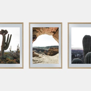 Saguaro Prints Set Of 3, Arizona Desert Print, Desert printable Wall Art, Saguaro Cactus Art, Arizona Landscape Wall Art