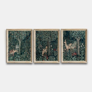 Vintage William Morris Printable, Vintage Gallery Wall Art Set Of 3, Botanical Print, Antique William Morris Poster
